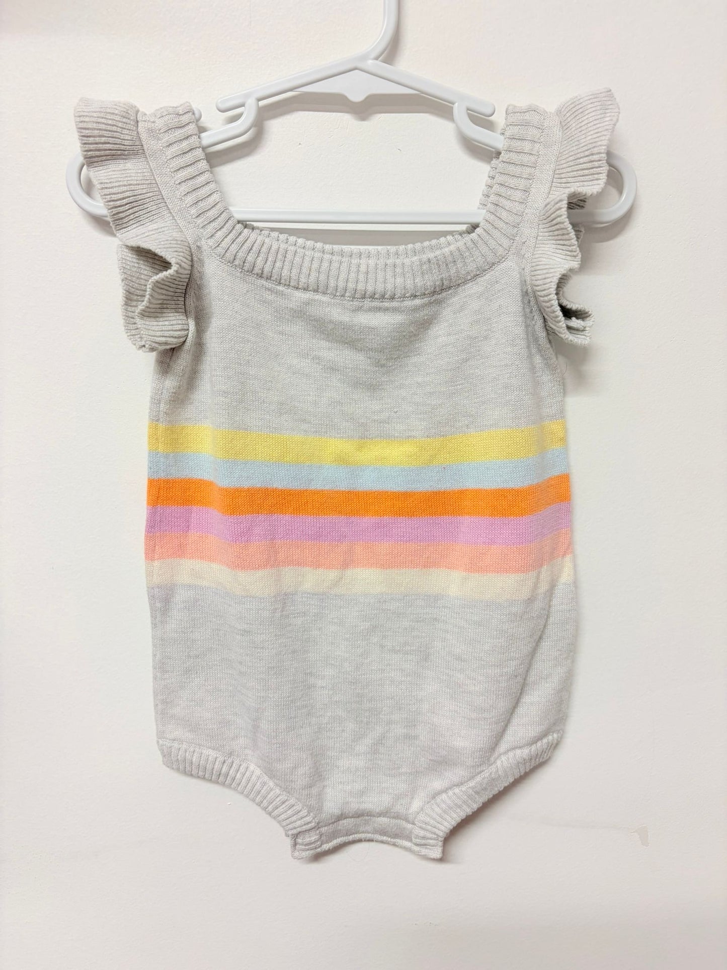 Size 0 Walnut Melbourne knit romper.