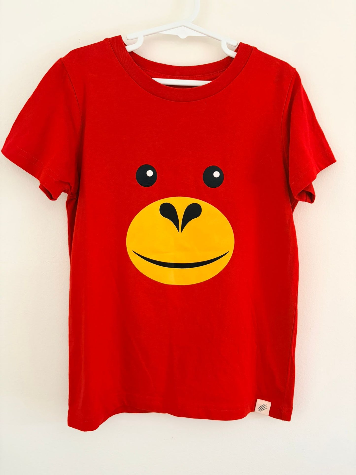 Size 6 Really wild child red monkey print T-shirt
