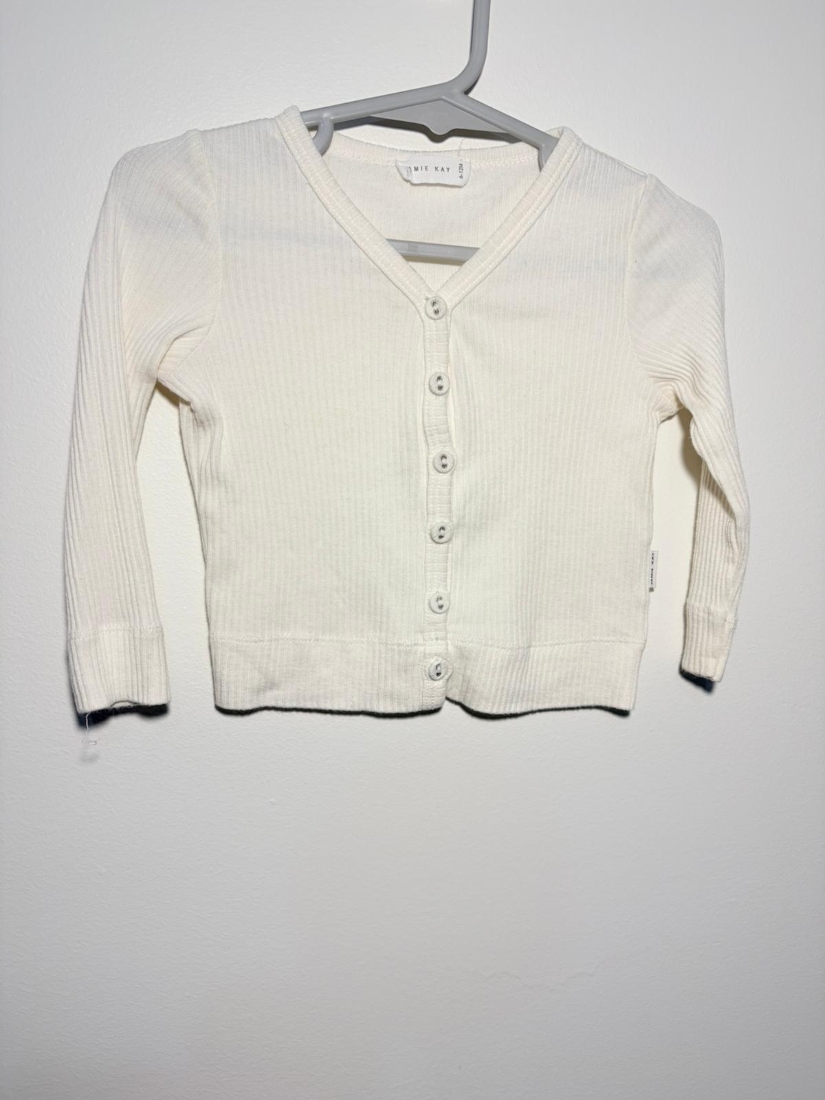 0 Jamie Kay white ribbed cardigan.
