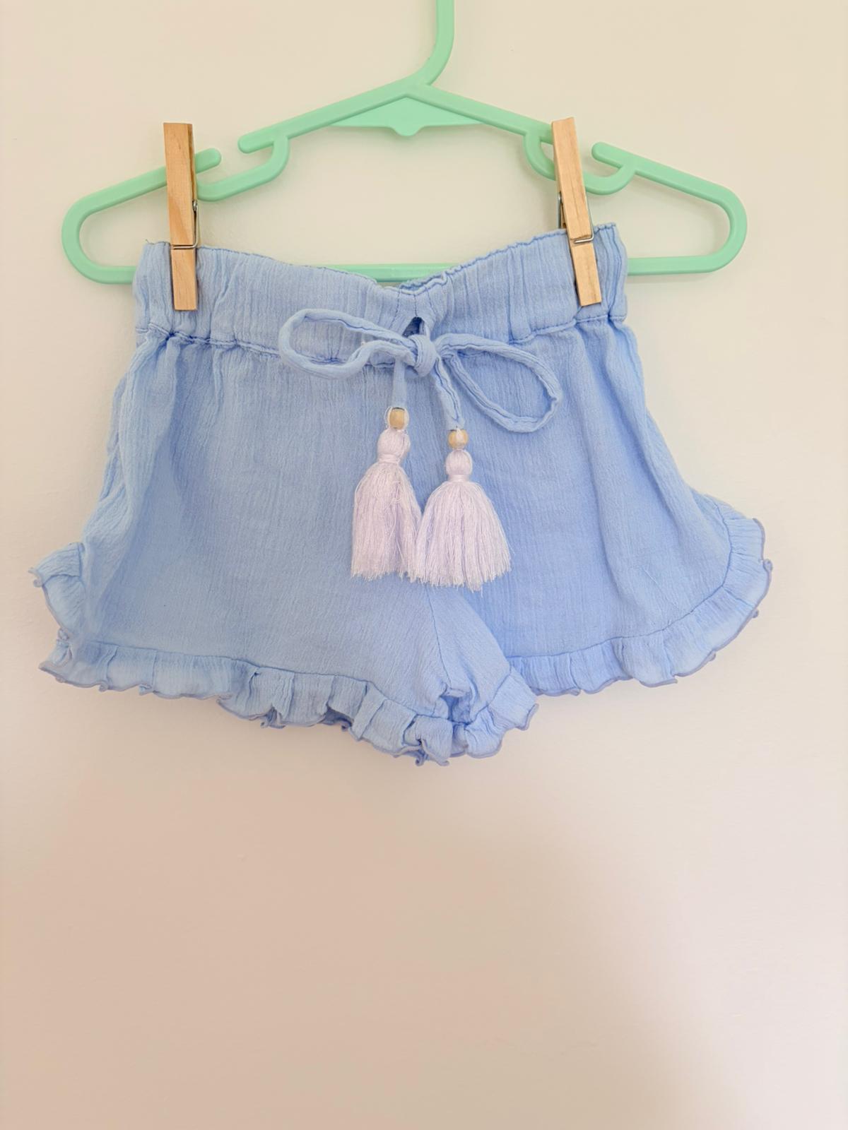 Size 1 My island blue linen shorts.