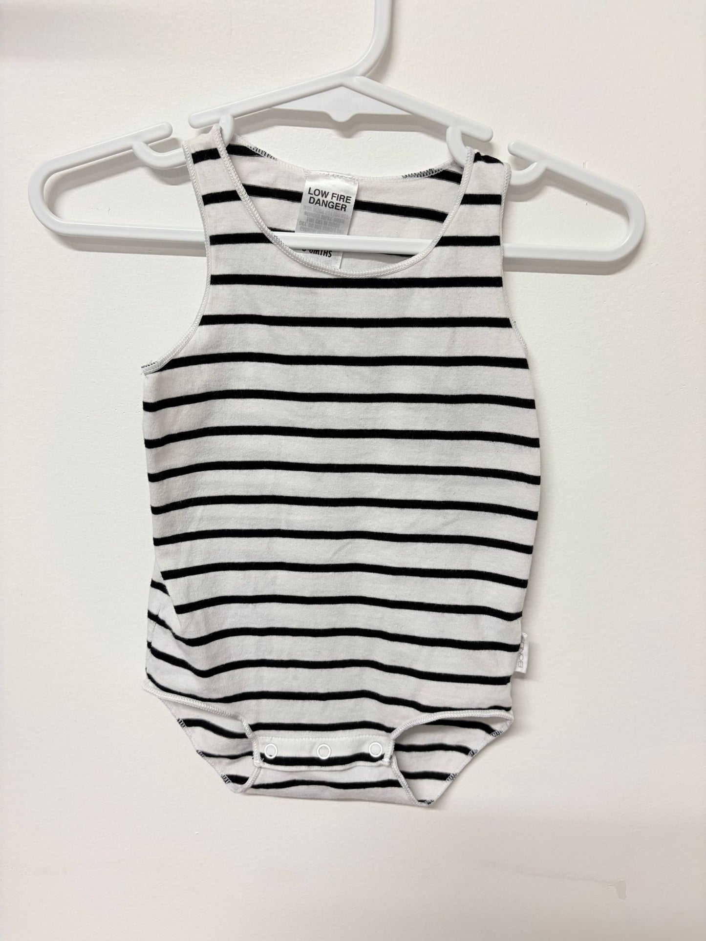 00 Bonds b&w striped bodysuit.