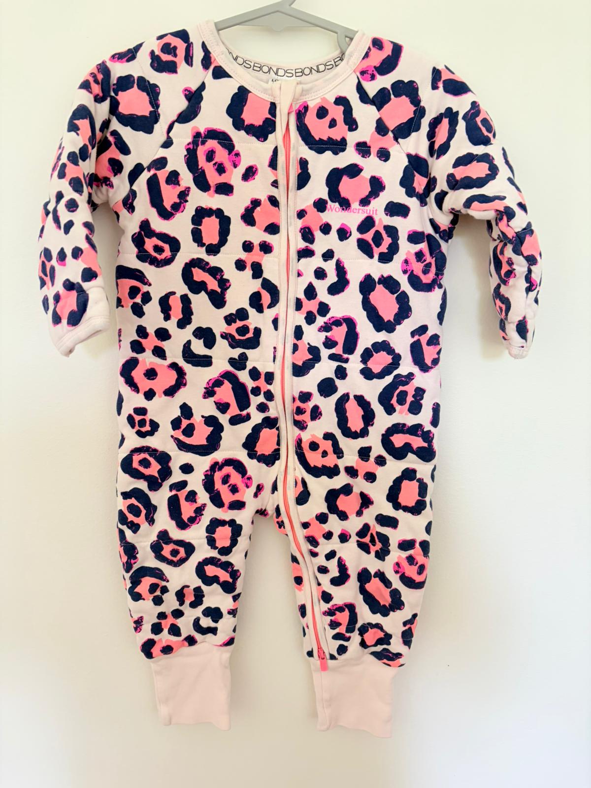 Size 1 Bonds padded winter wondersuit animal print.