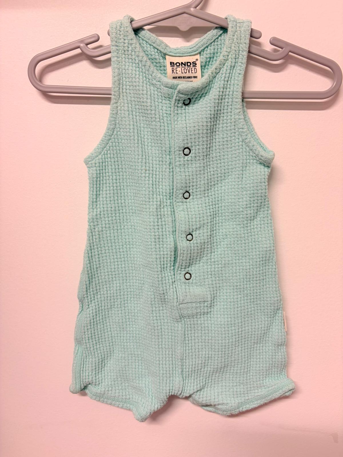 000 Bonds Re-loved summer onesie.