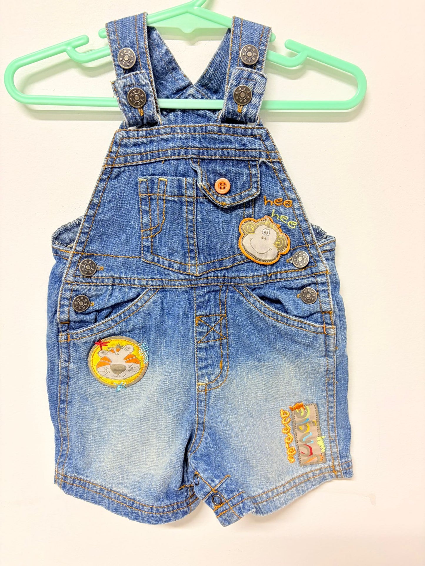 Size 00 Dymples vintage denim overalls.