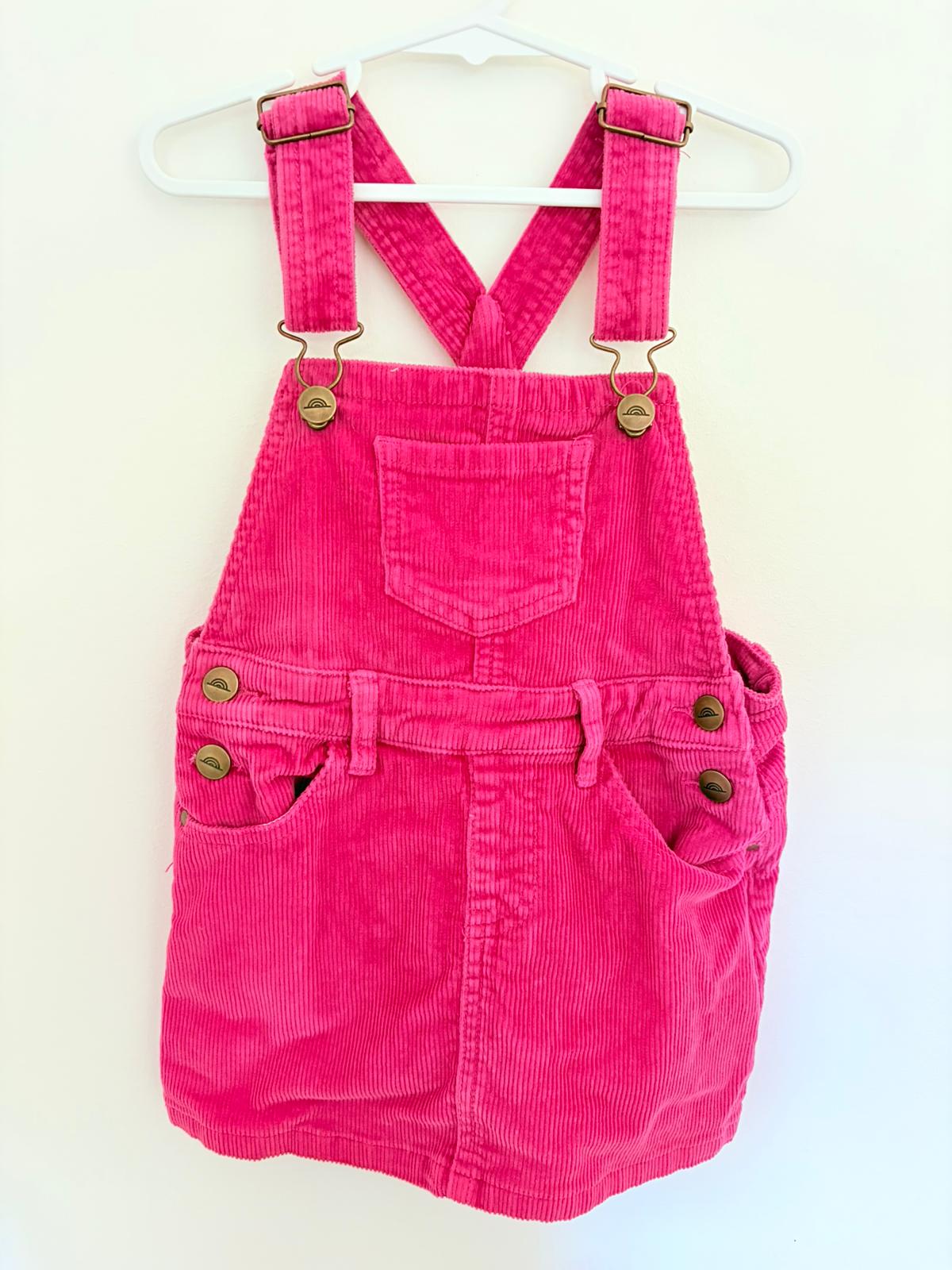 Size 4 Jamie Kay burgundy courdroy overall dress.