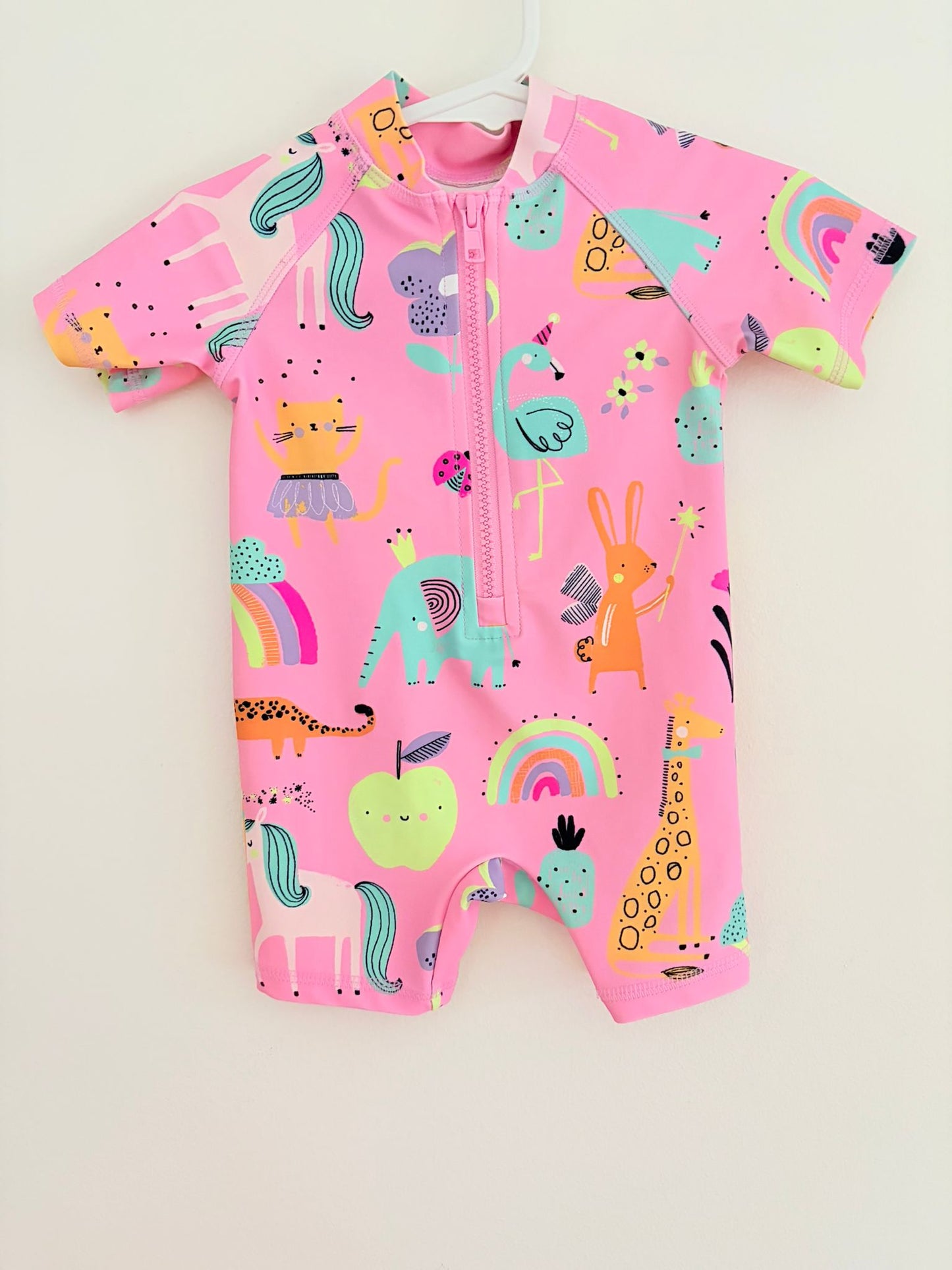 Swimwear Size 00 Next pink with animal print swimsuit.