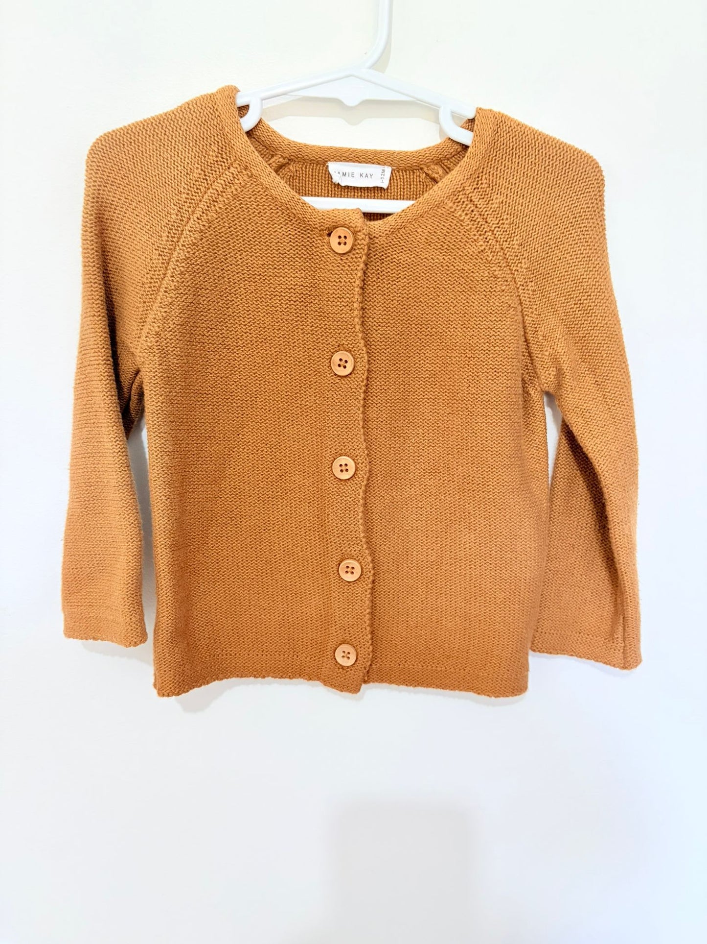 Size 0 Jaime Kay knitted cardigan deep brown.