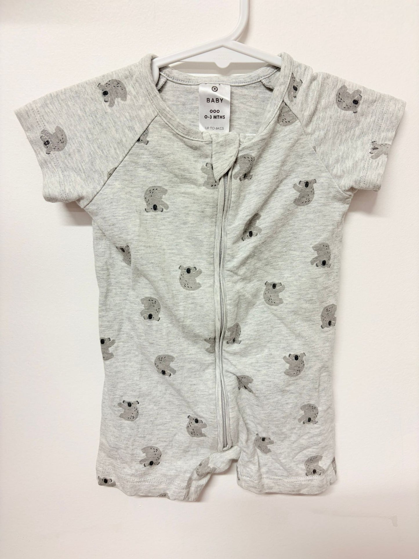 Size 000 Target summer koala print onesie.