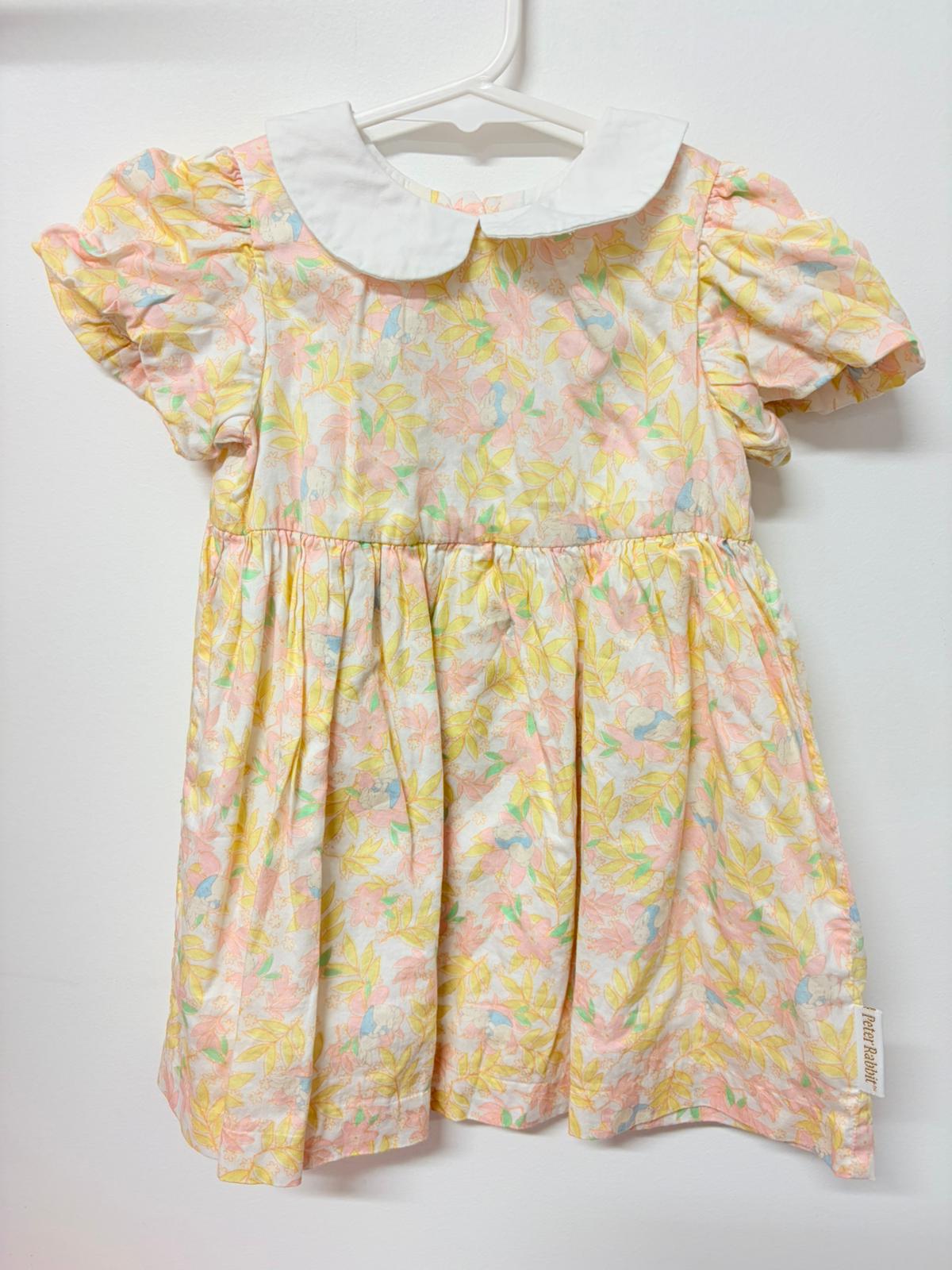 Size 2 yellow Peter rabbit dress.
