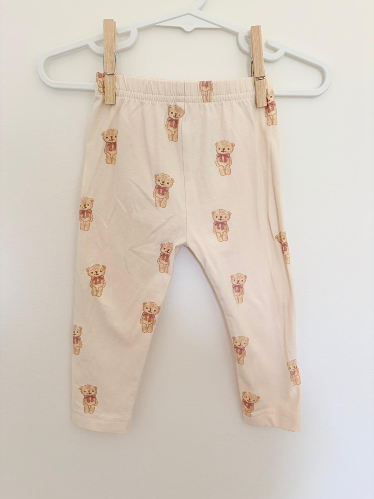 00 Jamie Kay beige leggings with bear print.