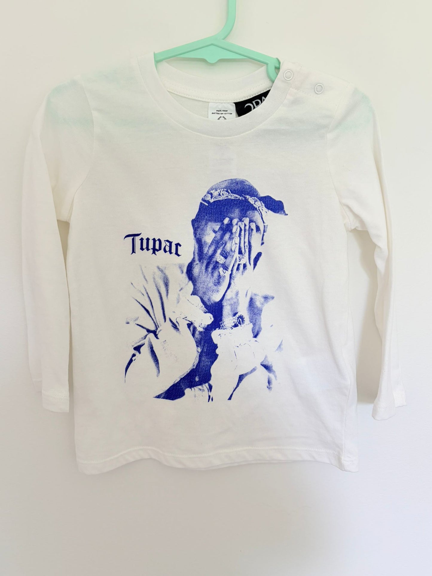 Size 2 Cotton on baby long sleeve Tupac top.