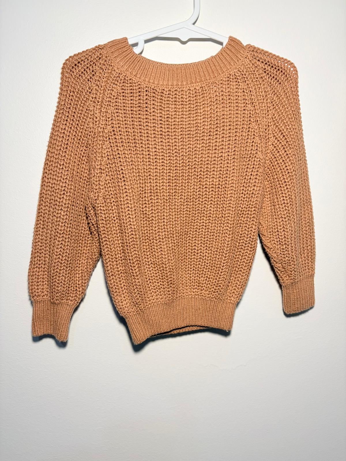 0 Halo & Horns chocolate organic cotton blend jumper.