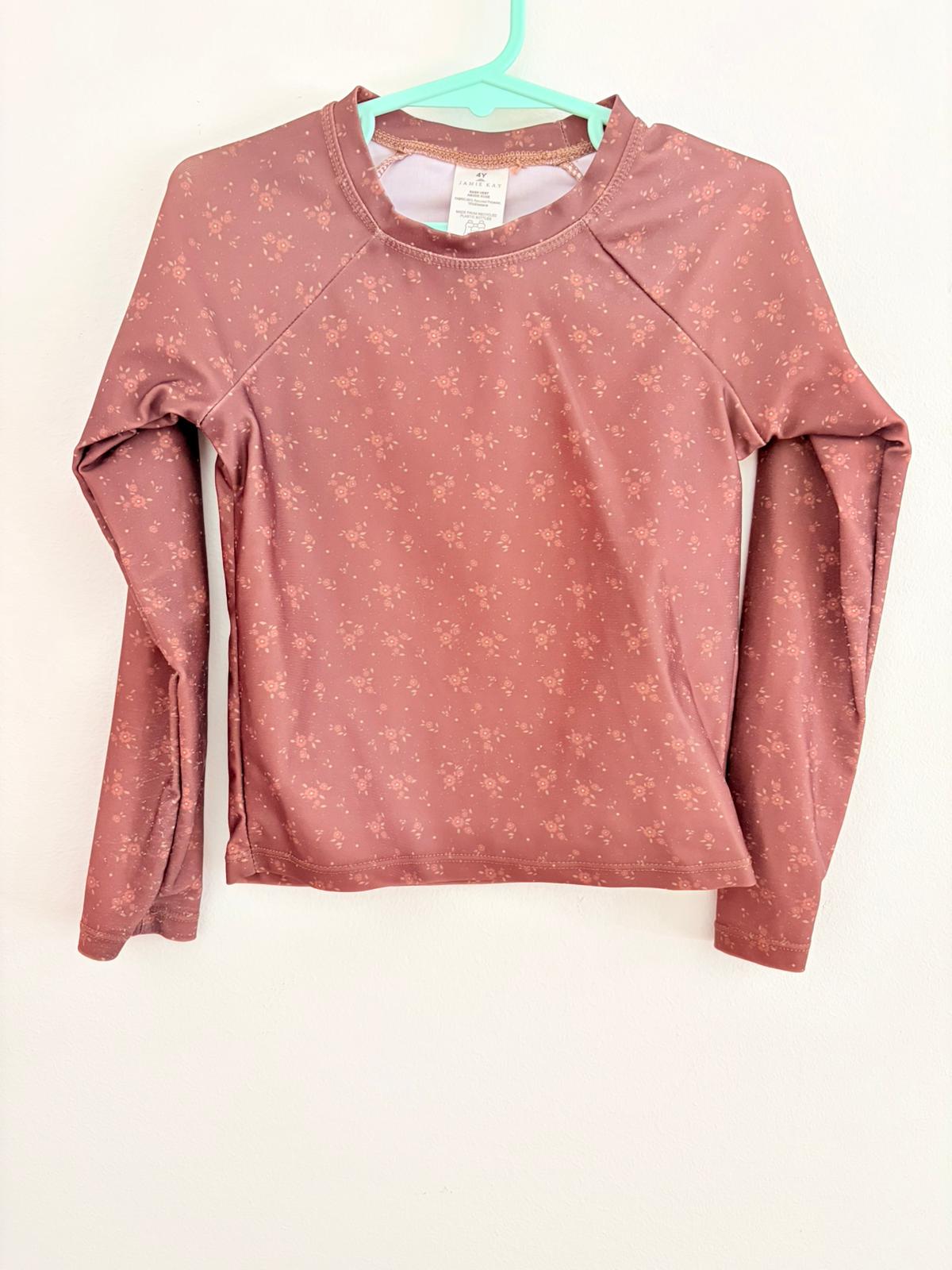 Size 4 Jamie Kay swim top Brown rashie.