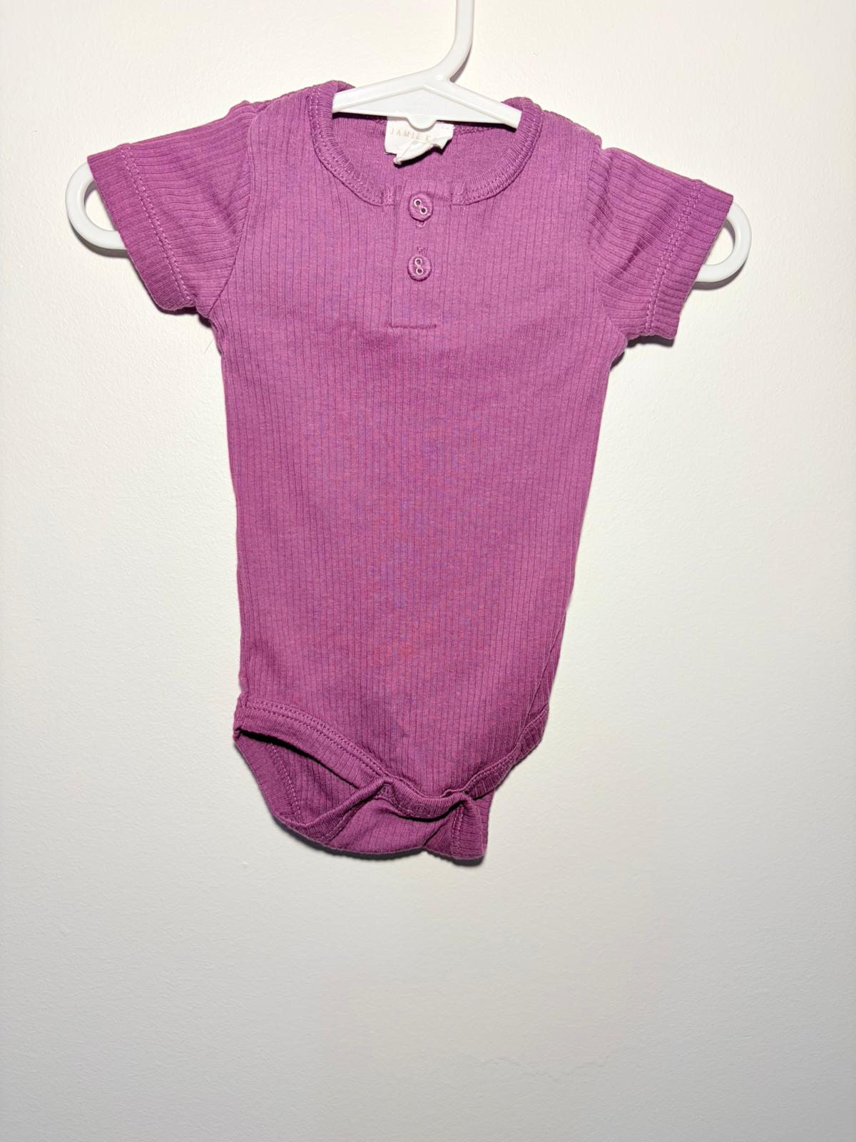 00 Jamie Kay plum short sleeve bodysuit.