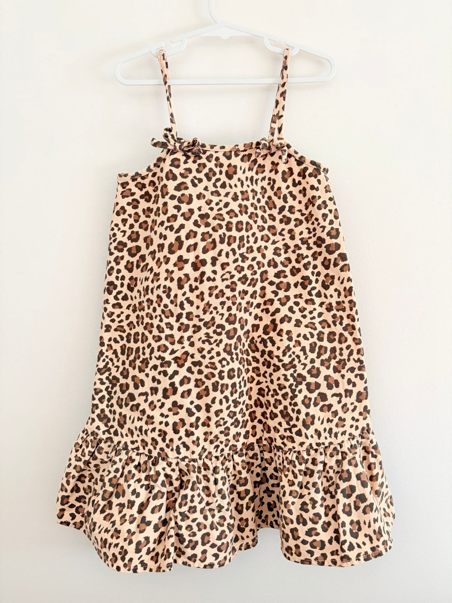 Size 6 Cotton on kids leopard print sleeveless dress.