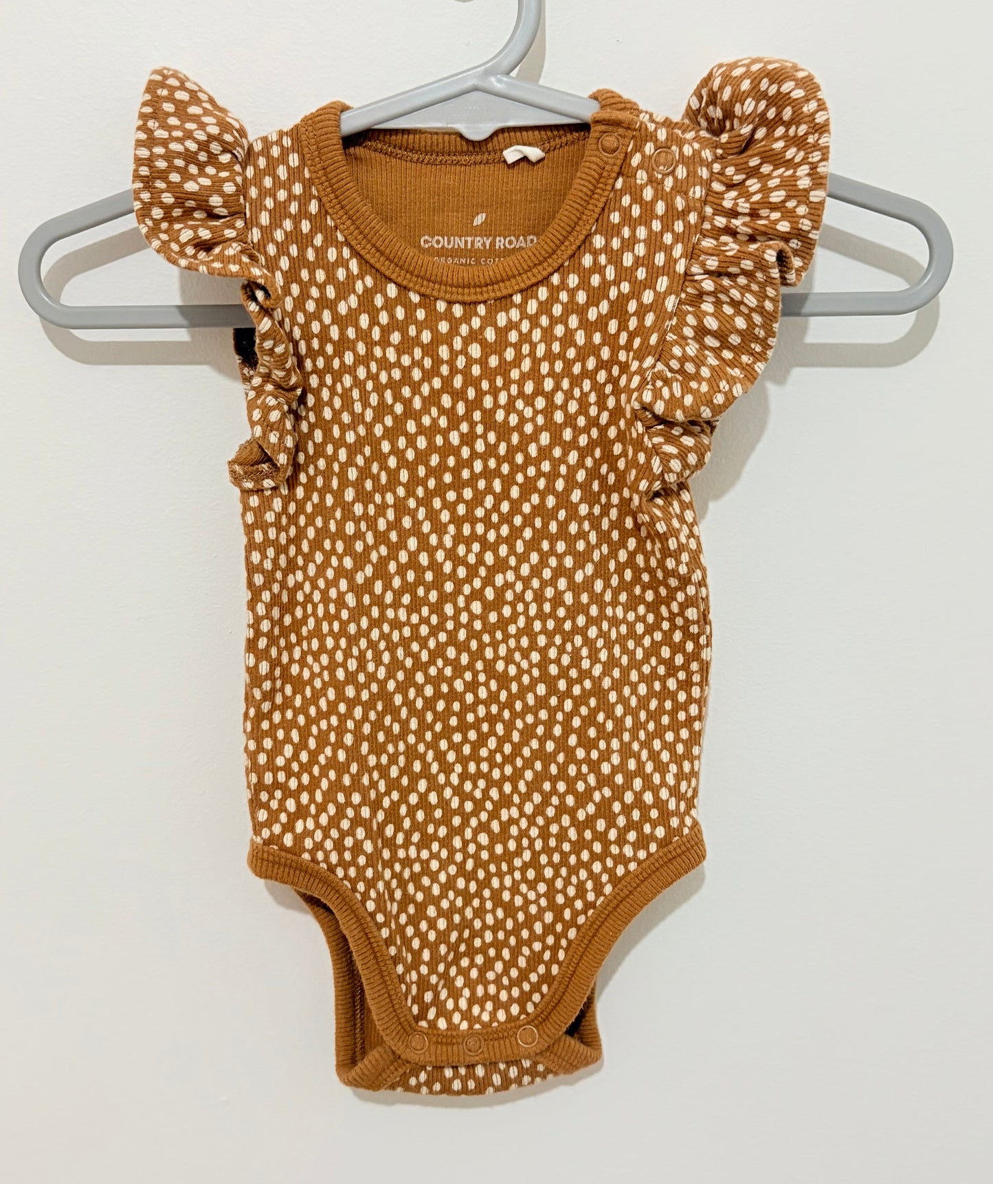 000 Country Road Brown dot bodysuit