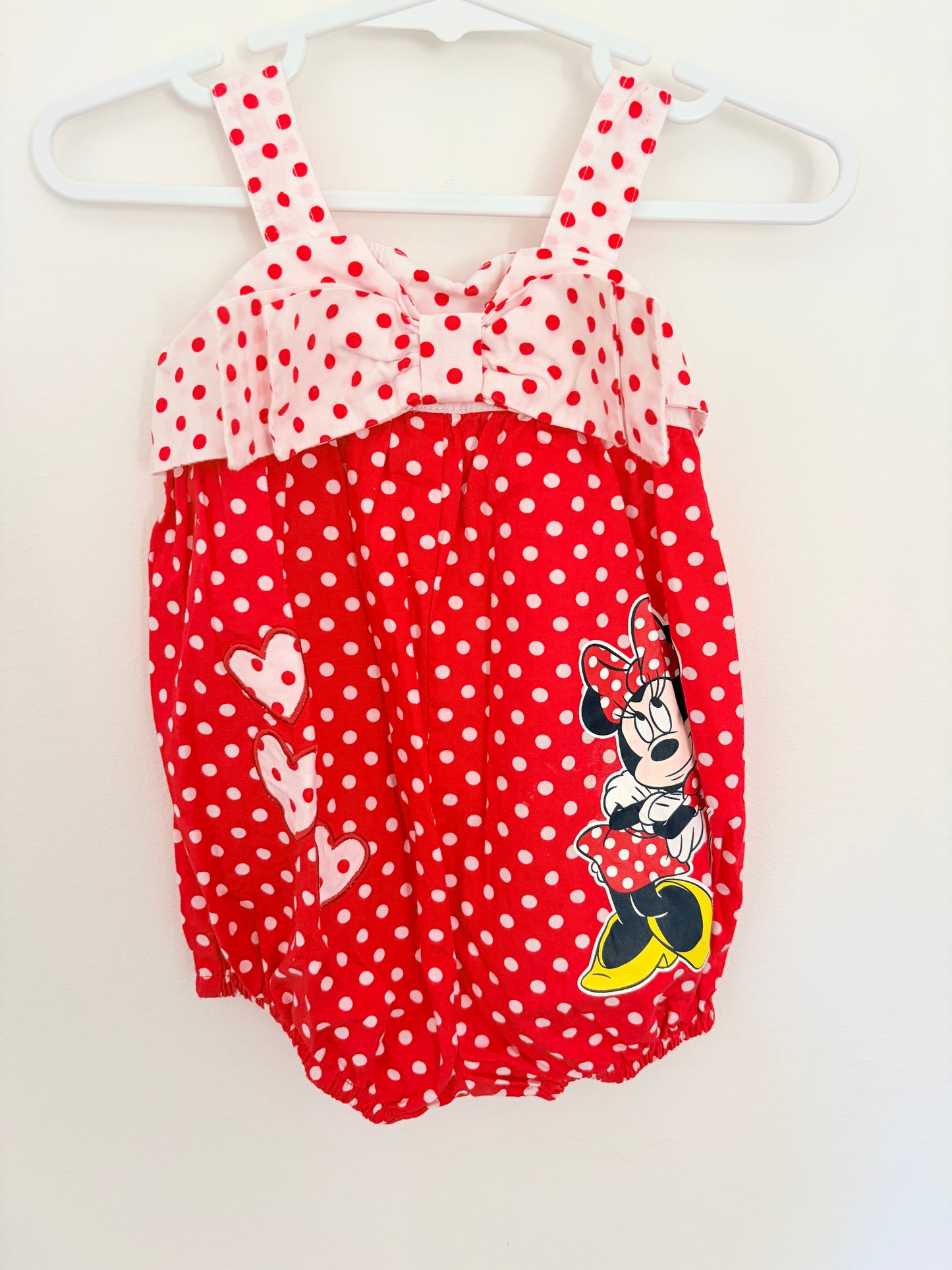 Size 00 vintage Disney/target mini mouse polka dot romper