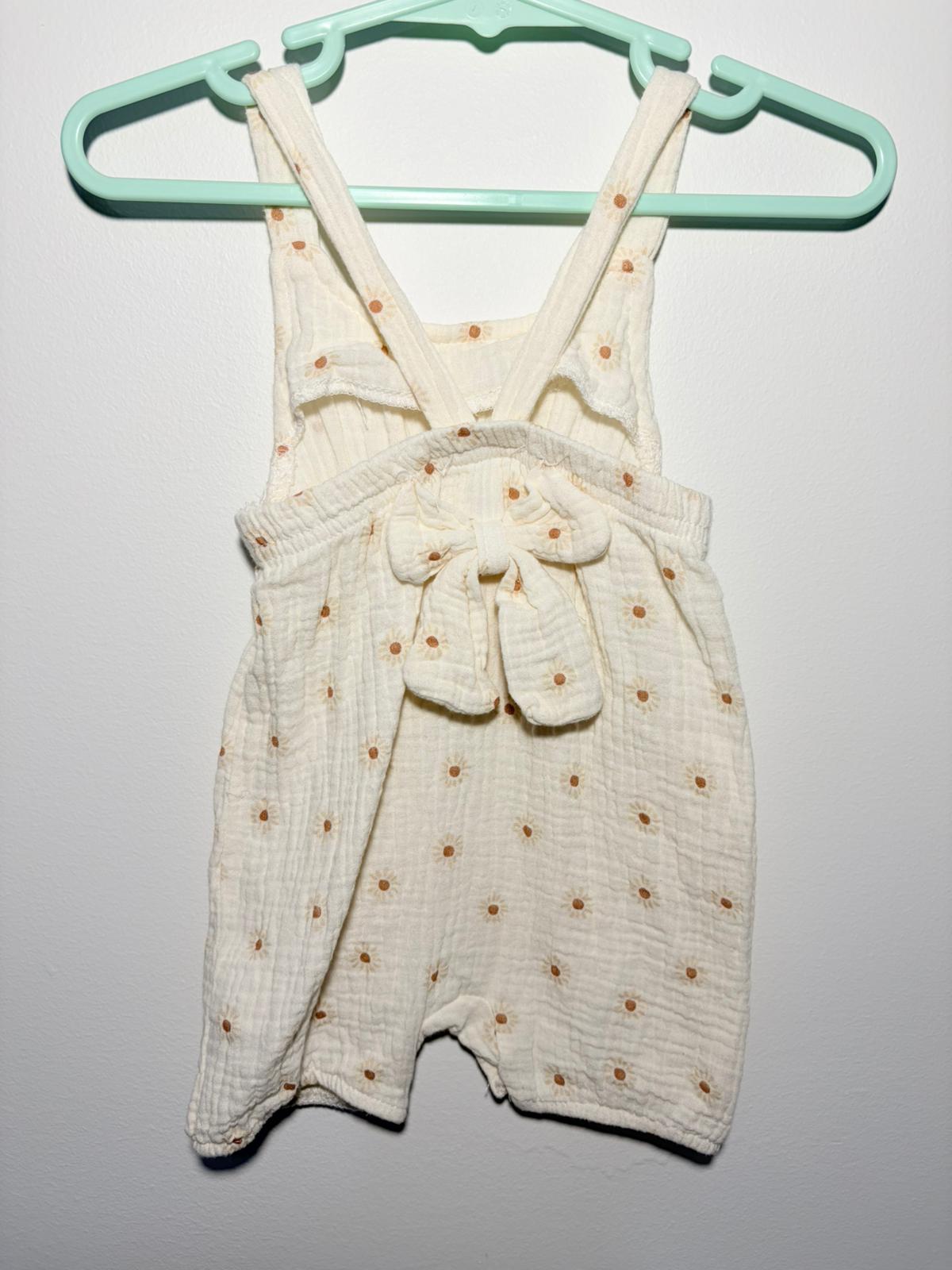 00 Emily & Oliver cream linen romper.