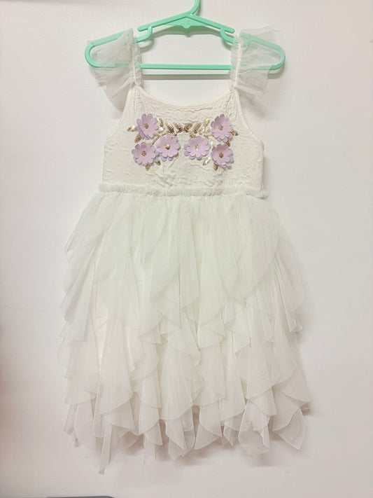 Size 3 Target white tutu dress with lilac flowers.