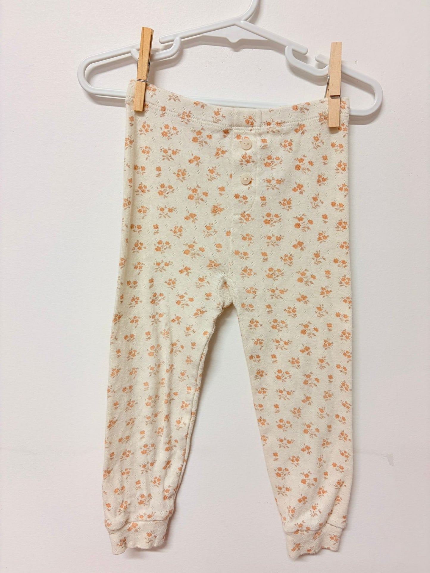 Size 2 Quincy Mae cream floral print pants.
