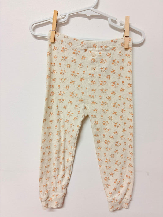 Size 2 Quincy Mae cream floral print pants.