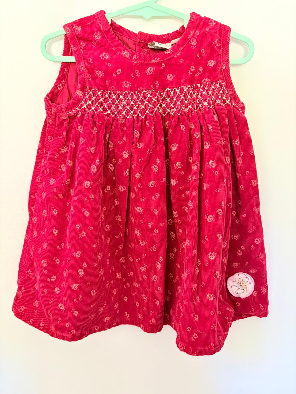 Size 1 Beatrix potter red corduroy dress.