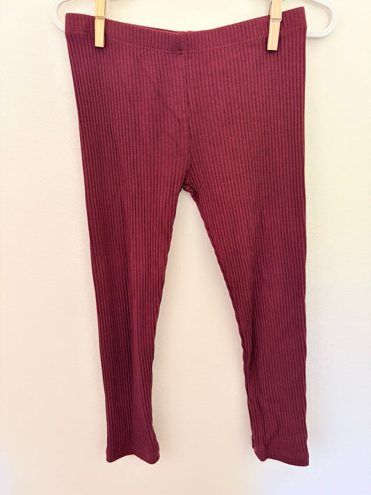 Size 5 La Sienna Couture dark plum ribbed leggings.
