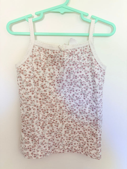 Size 5 Jamie Kay vest white small violet floral print.