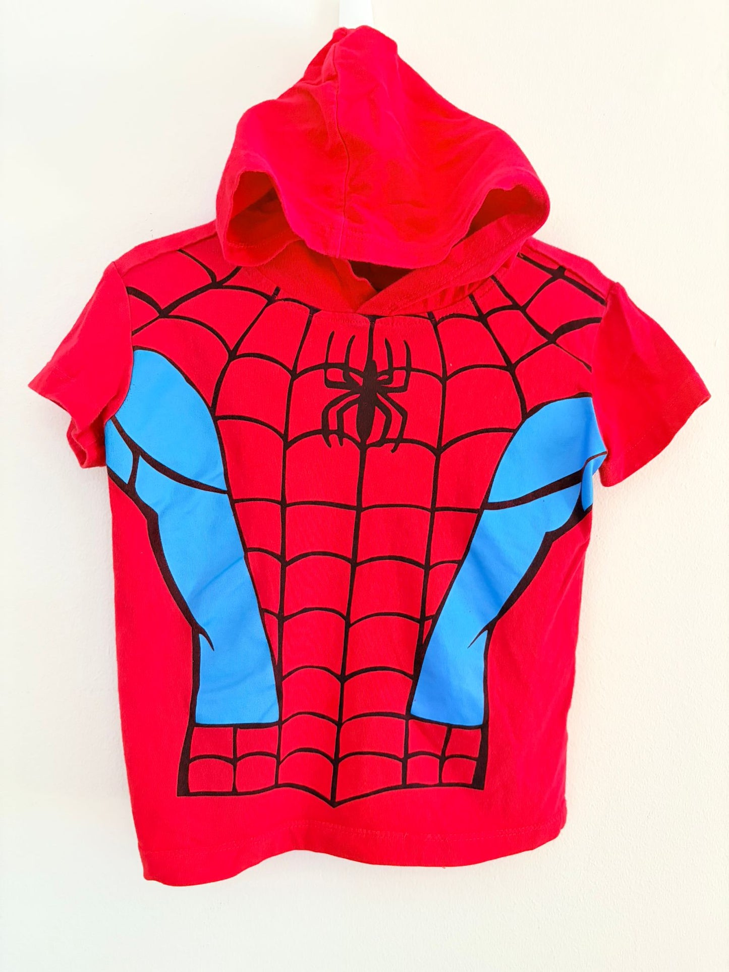 Size 3 Spider-Man Marvel hooded T-shirt.
