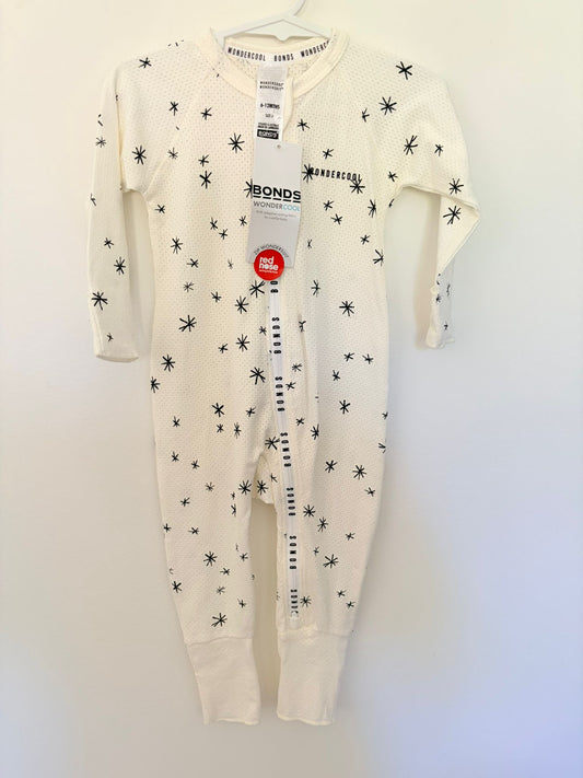 Size 0 (New with tags) Bonds wondercool suit cream stars.