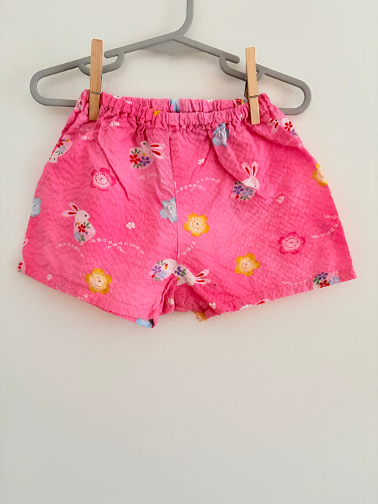 Size one no label pink bunny print shorts