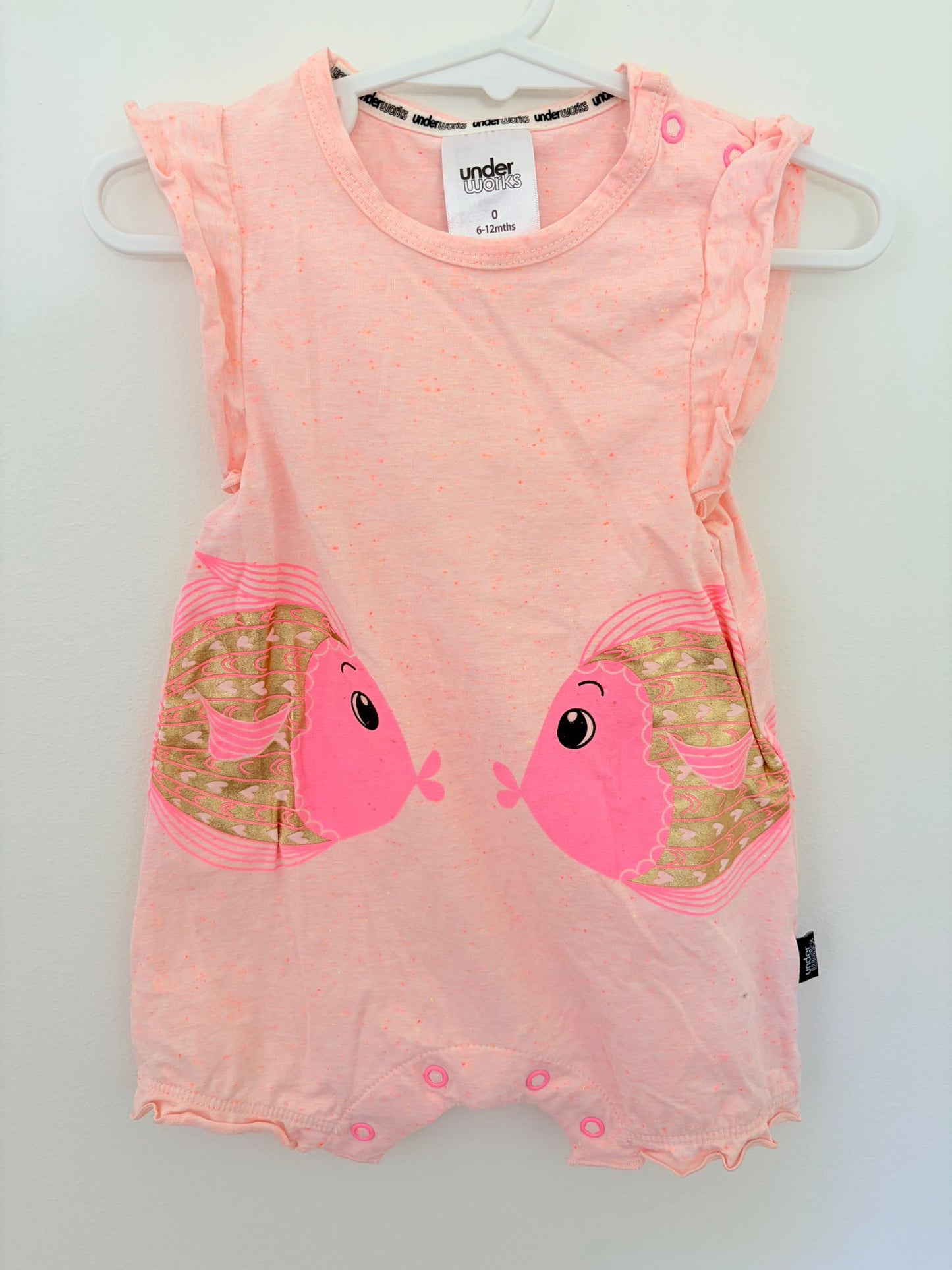0 Underworks fish print romper.