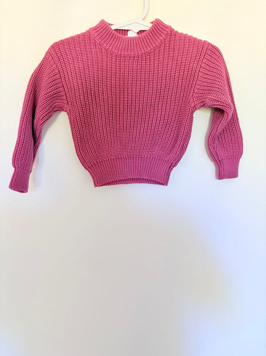 Size 00 Jaimie Kay maroon knitted jumper.