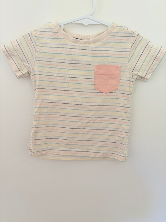 0 Anko T-shirt pastel stripes.