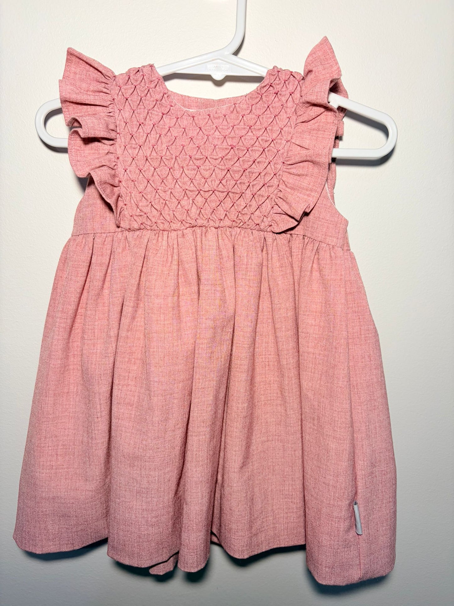 00 Korango blush cotton dress with lining.