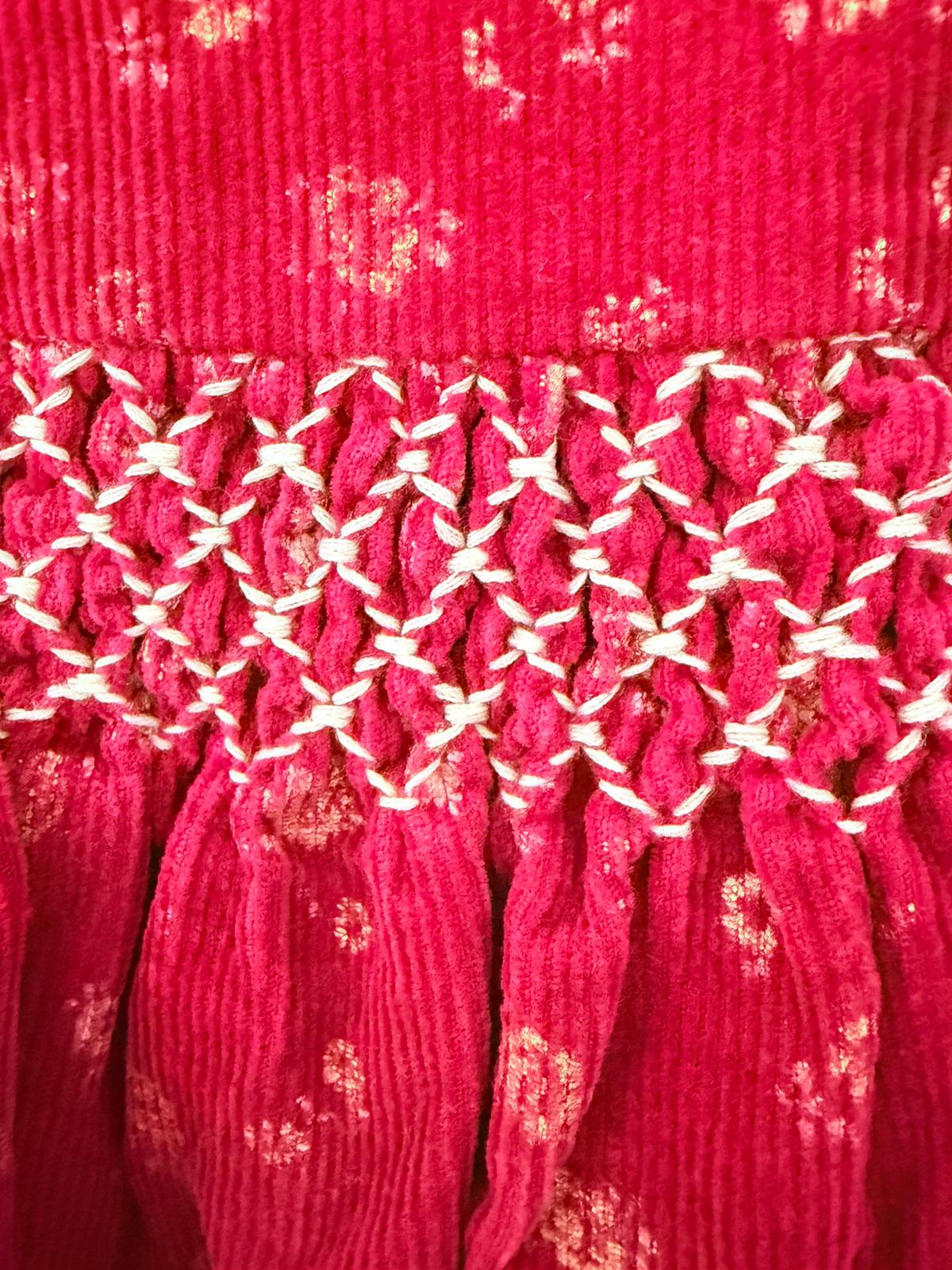 Size 1 Beatrix potter red corduroy dress.