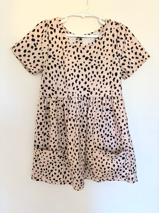 Size 4 Cheeky Chickadee leopard print dress.