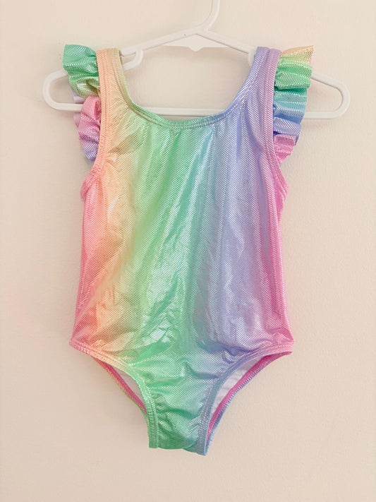 Swimwear Size 2 Wave Zone mermaid shimmer multicolour swimsuit.