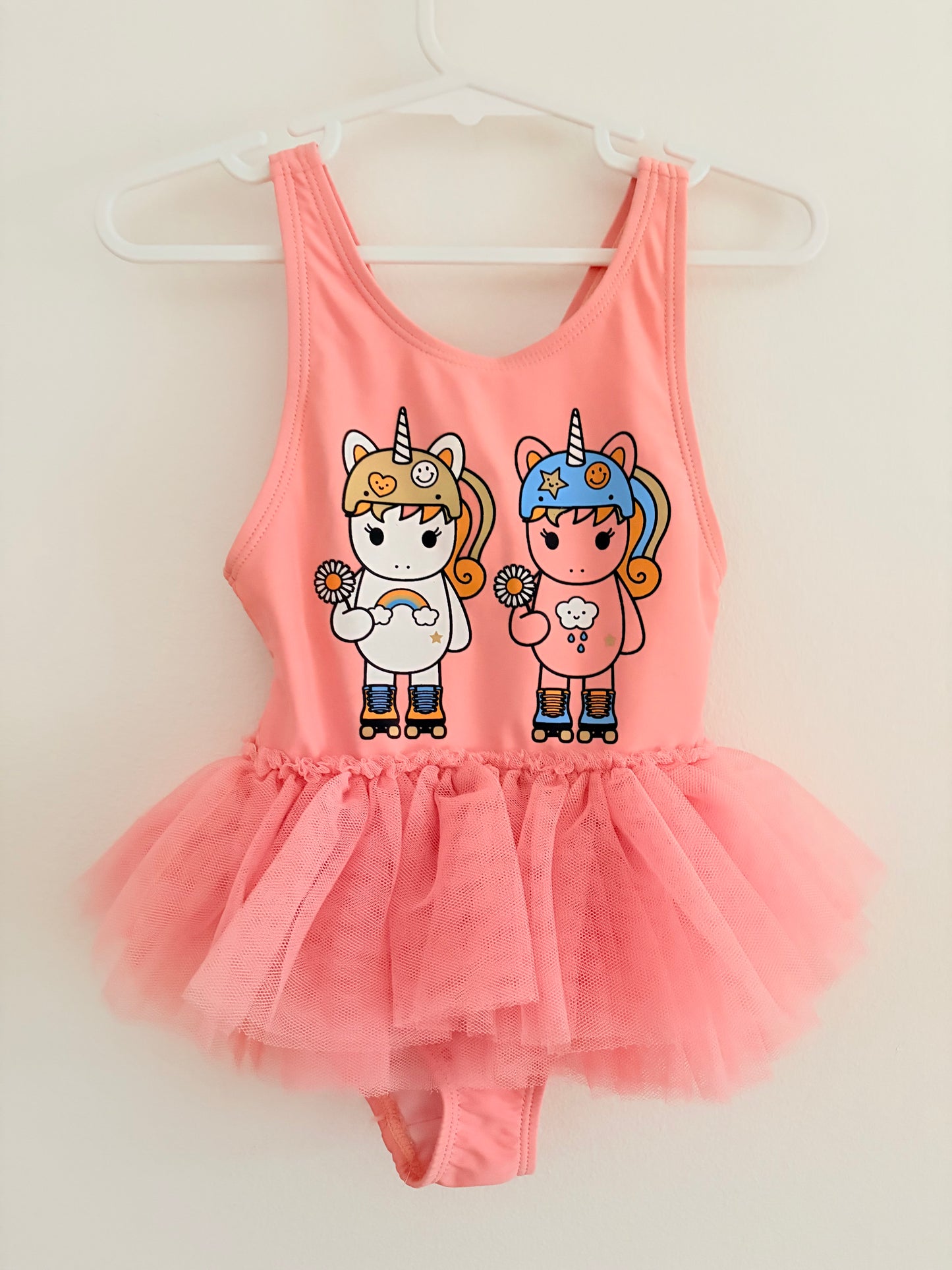 Size 2 Hux roller skating unicorns tutu swimsuit