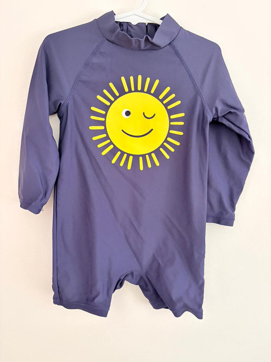 Swimwear size 2 Seed Blue sunshine print suit.