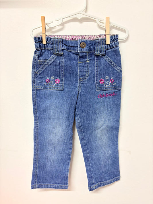 Size 2 Osh Kosh jeans with embroidery.