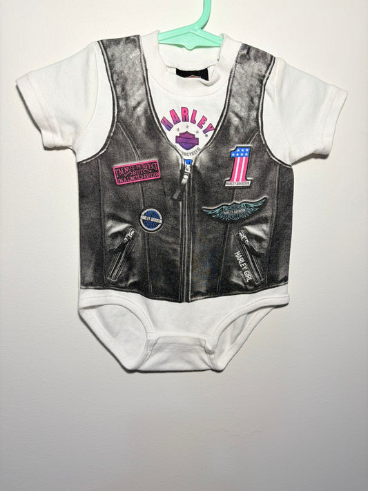 00 Harley Davidson short sleeve bodysuit.