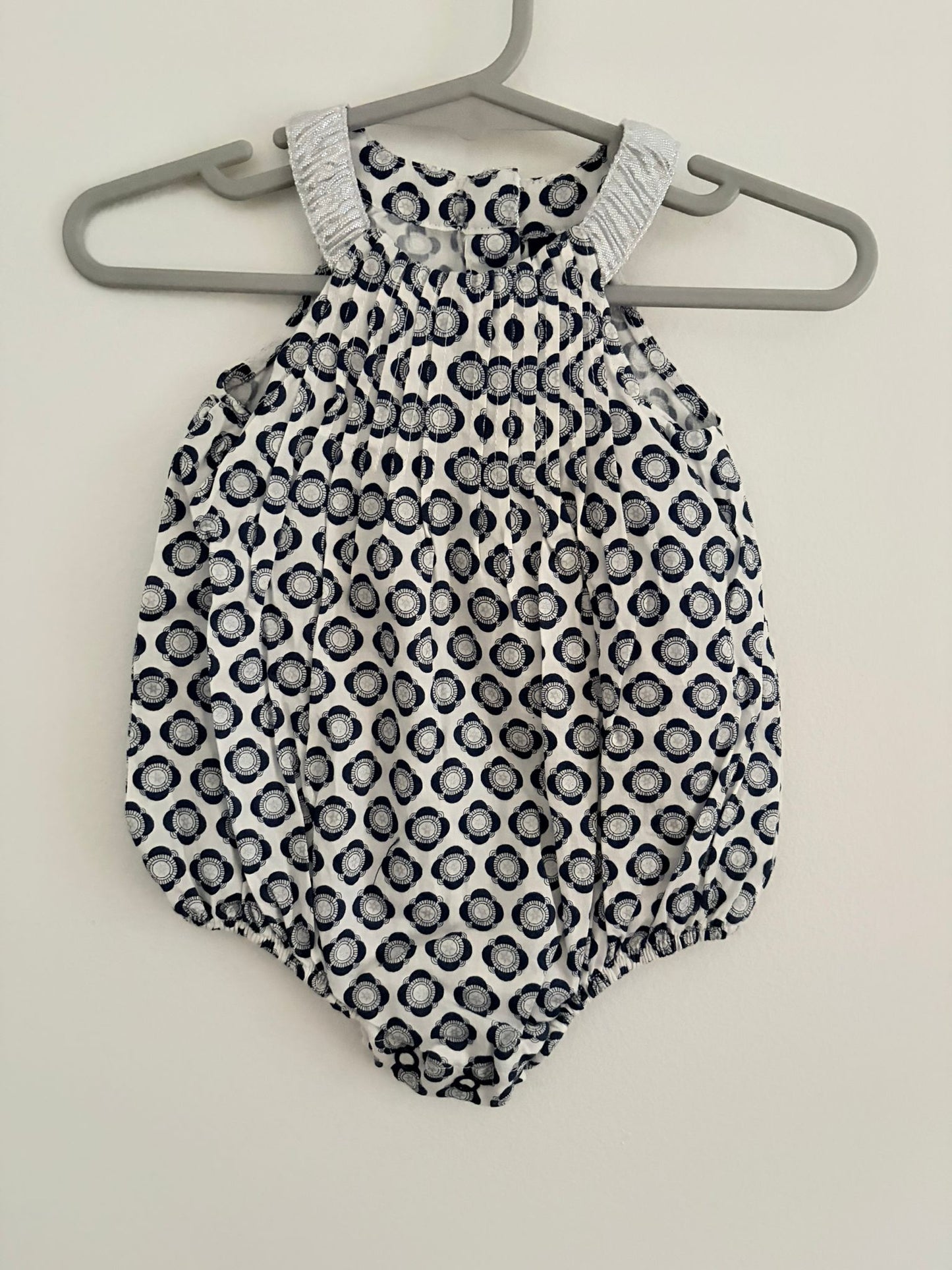 000 Peter Morrissey baby cotton printed romper.