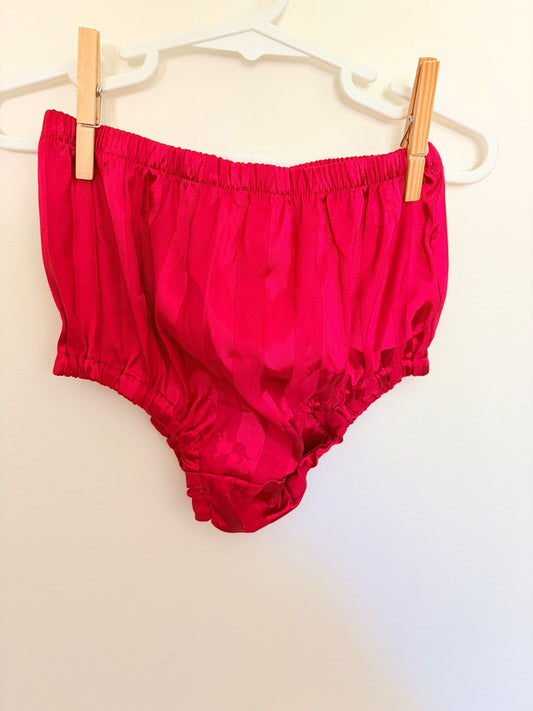 Size 1 Peter Alexander red satin pyjamas.