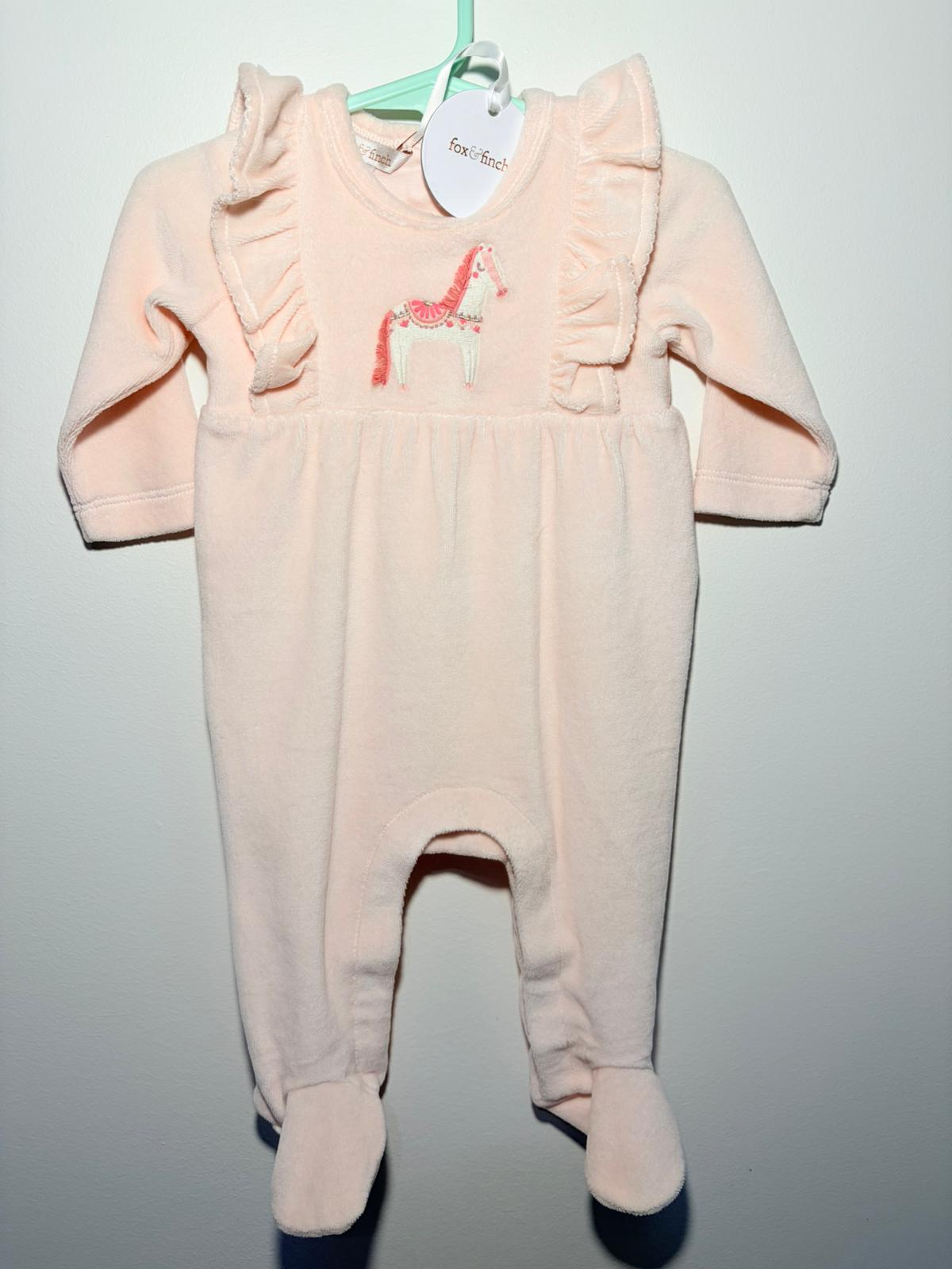 00 Fox & Finch (new with tags) velour winter onesie.