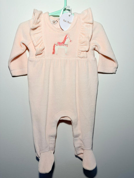 00 Fox & Finch (new with tags) velour winter onesie.