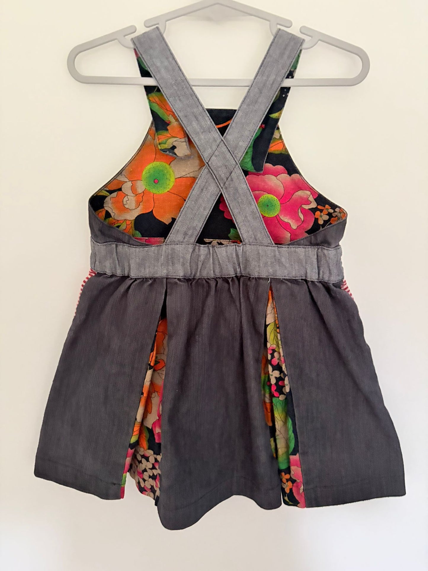 Size 2 OISHI-M Scandinavian brand denim overall dress.