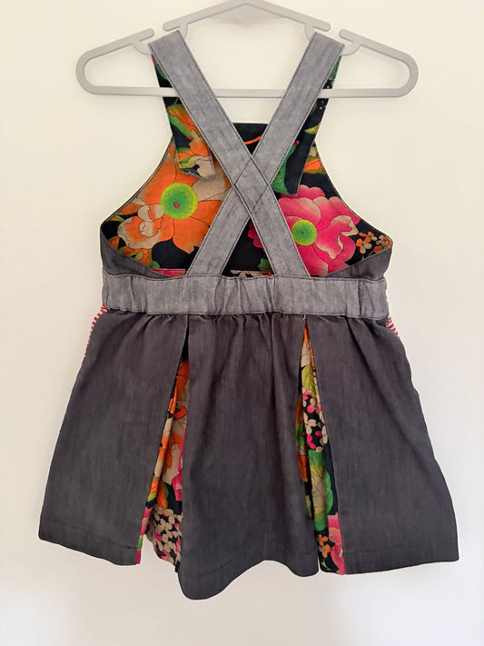 Size 2 OISHI-M Scandinavian brand denim overall dress.