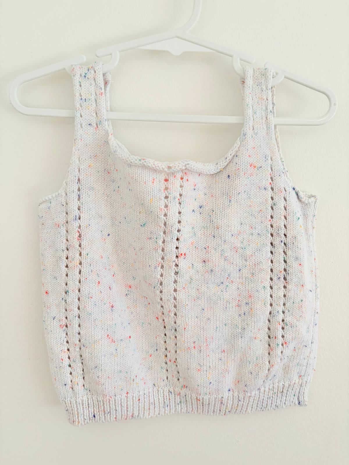 Size 4 Gem & Mellie 2 piece outfit,  multicolour fleck knit.