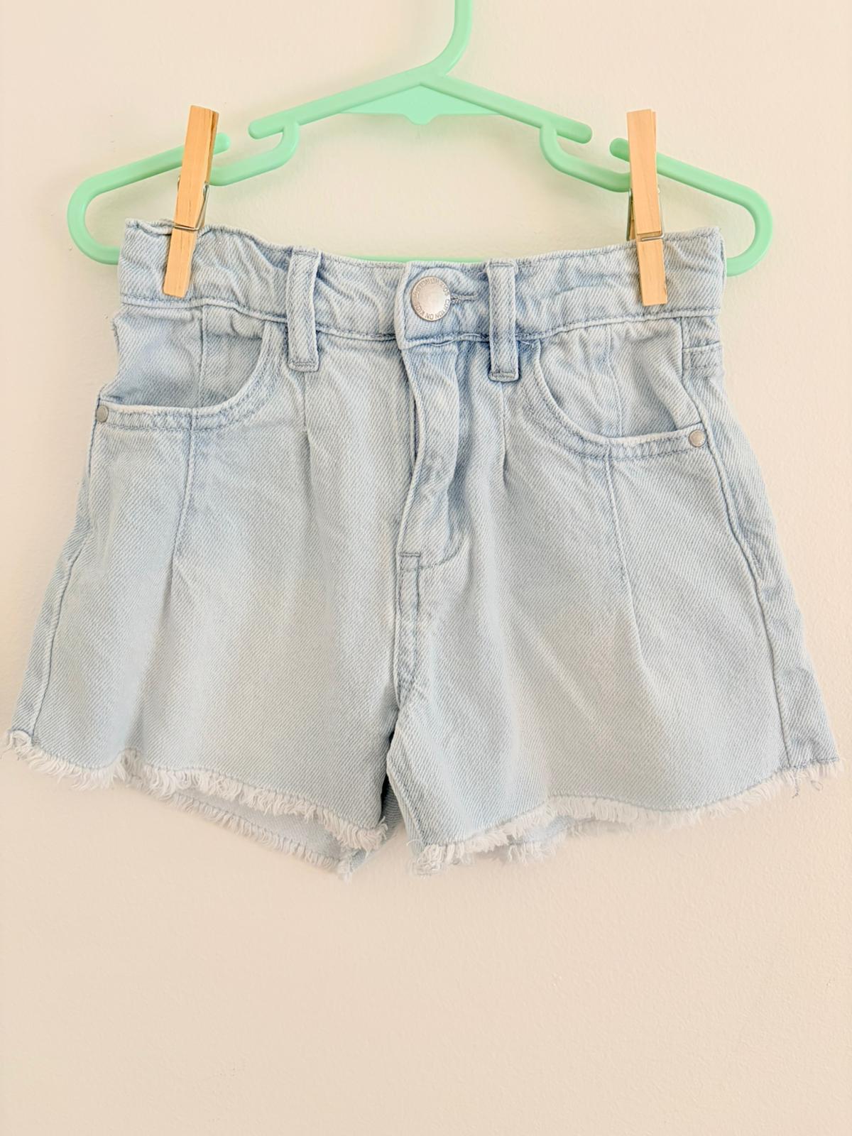 Size 2 Cotton on kids denim shorts light blue.